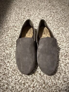 Birdie Gray Suede Slip-On Loafers